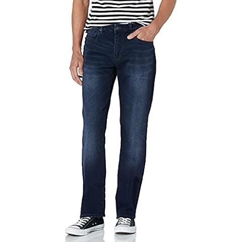 Buffalo David Bitton Men's Driven-x Relaxed Fit Demin Jeans, Authentic and Deep Indigo, 32W / 30L Cover