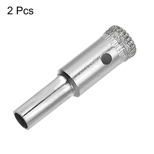 Brocas diamantadas serradas 12 mm para vidrio y cerámica, 2 unidades miniatura 3