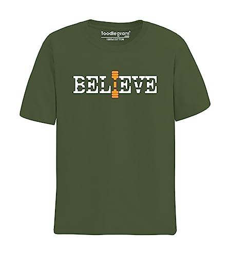 Image of Toodlegram T-Shirt for Men /Women Plus Sizes 100% Cotton with Graphic Printed, Regular Fit |Halfsleeve Roundneck |Believe Plus, Size 2XL-9XL | Unisex