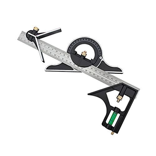 Regla ajustable 3 en 1 con goniómetro 180° NSUQOA miniatura 1
