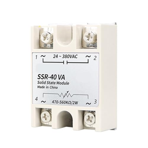 Relé regulador SSR-50VA con salida de 24-380VAC para cargas resistivas 3