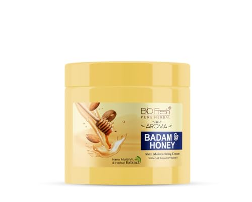 Image of BIOFRESH HERBALS Body Cream - Badam & Honey Deep Intense Moisturizing Cream Non-Greasy with 24-Hour Hydrating for Soft Dry Skin (800ml, Pack of 1)
