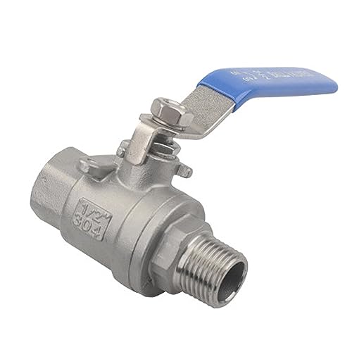 Válvula de bola DN15 de acero inoxidable 304 con rosca de 1/2 pulgada para tuberías de agua 3