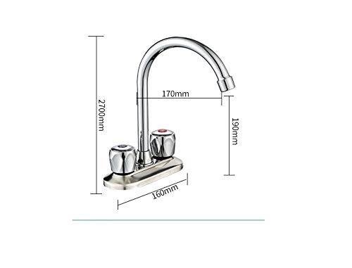 Robinet de cuisine dragon pour évier design à double commande eau chaude et froide - 3