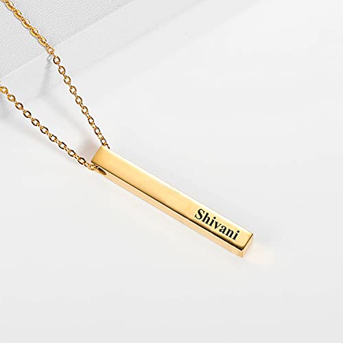 Image of Shivani Cursive Gold & Silver Name Pendant Necklace, Best Jewelry Gift for Girls.