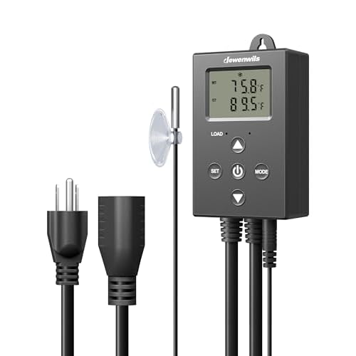 DEWENWILS Digital Temperature Controller, Thermostat Controlled Outlet with Heating & Cooling Mode for Chest Freezer, Home Brewing, Green House, Incubation, Reptiles, -22-221°F, 120V/10A/120