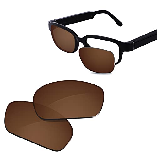 Glintbay 100% Precise-Fit Replacement Sunglass Lenses for Amazon Echo Frames (2nd Gen) 54mm - Polarized Brown