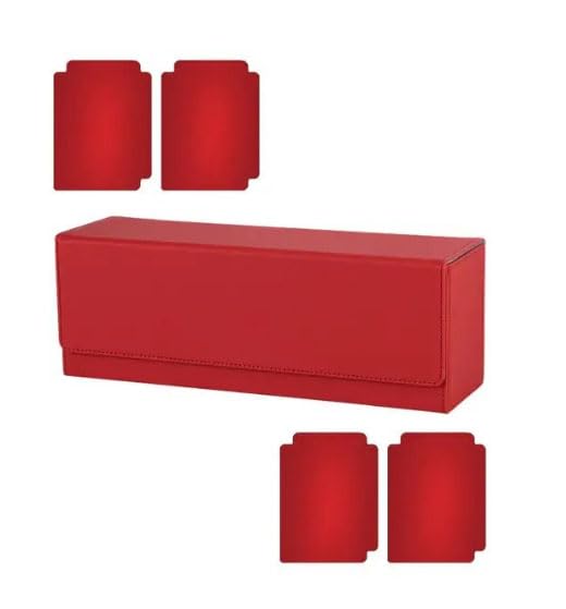 Guardz - Echelon Deck Box - XL Size for 400+ Sleeved Cards with magnetic lid & dividers - Compatible for your trading cards! (Red)