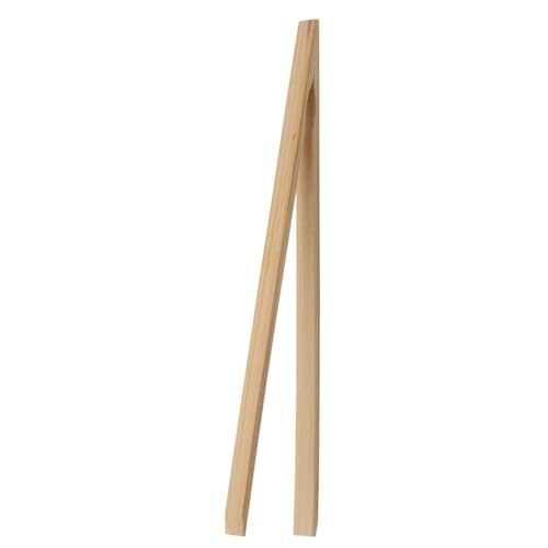 HIC Kitchen Toast Tongs, Natural Bamboo, 12-Inches