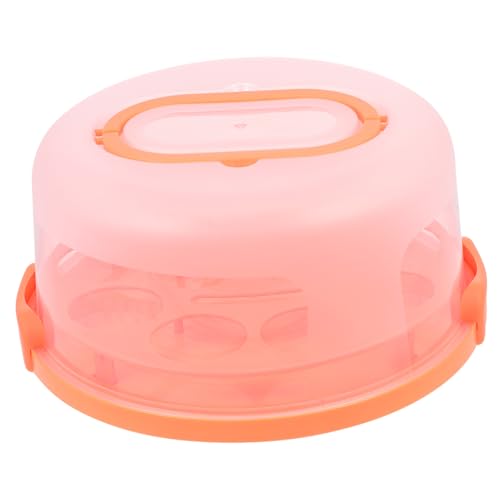 Mikinona Portable Cake Box with Lids 10 Inch Round Cake Carrier for Outdoor Banquet
