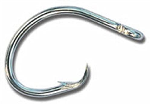 Mustad Classic 2 Extra Strong in Line Point Duratin Circle Fishing Hook | Strong for Heavy Tuna | Fewer Deep Hooks For Catch and Release, [Size 12/0,Pack 25]