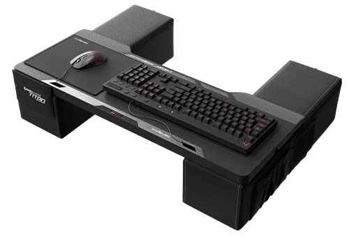 Image of Couchmaster CYCON Titan Edition, Couch Gaming USB-Hub Desk for Mouse & Keyboard, for PC, PS4 /5, Xbox One /Series X, Ergonomic lapdesk for Couch & Bed, Nappa Leather, Real Titanium