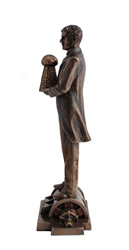 Estatua Nikola Tesla 12 pulgadas Bronce y Resina miniatura 6