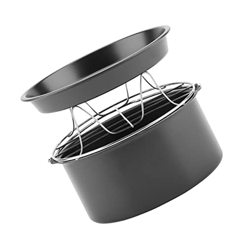Holibanna Accesorios Para Freidora De Aire Incluye Molde Para Pasteles De Plato Para Pizza y Estante De Vapor Suministros Para Hornear y Cocinar