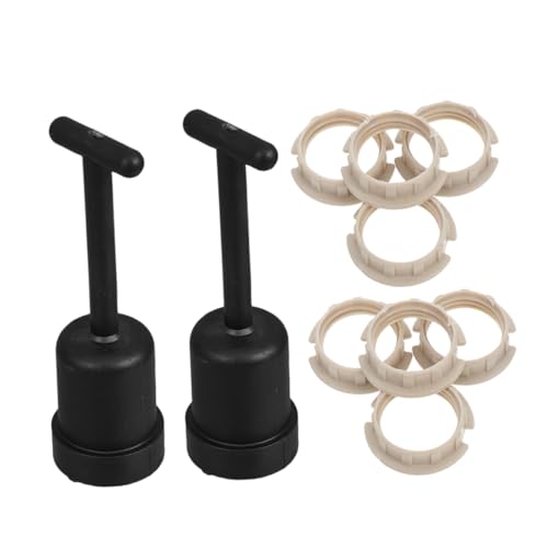 STOBAZA 2 Sets Light Socket Ring Kit Removal Tool for Lamp Shade Lamp Shade Support Tool Light Socket Shade Ring Lamp Shade Rings Lamp Shade Tool Lamp Socket Ring Replacement Black Plastic