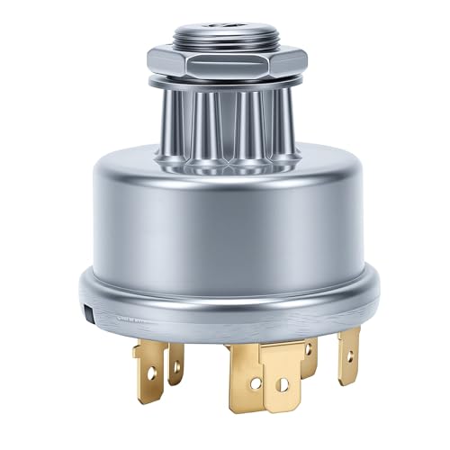 ccylez interruttore di accensione del trattore con chiavi 81838692 per retroescavatore, interruttore di avviamento dell'accensione del retroescavatore a 4 posizioni 5 terminali
