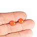 Glow in the Dark 8 mm. Round Stainless Steel Stud Earrings for Women, Teens and Girls, Hypoallergenic Post Earrings, Elesea Jewelry - Handmade in Italy (Orange)