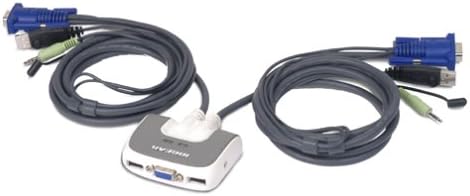 Iogear2-Port MiniView Micro USB KVM Switch with Audio and Built-In Cables
