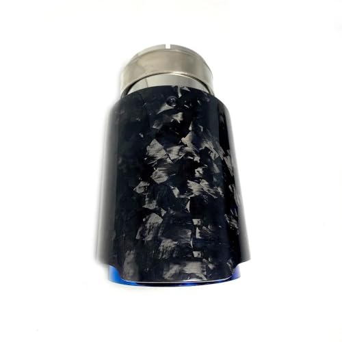 Silenciadores azules de acero inoxidable y carbono forjado brillante para tubo de escape universal 4