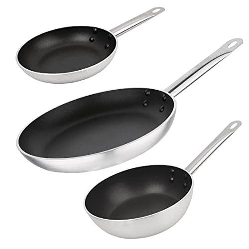 Vogue Cook Like A Pro 3-Piece Non-Stick Induction Frying Pan and Saute Pan Set