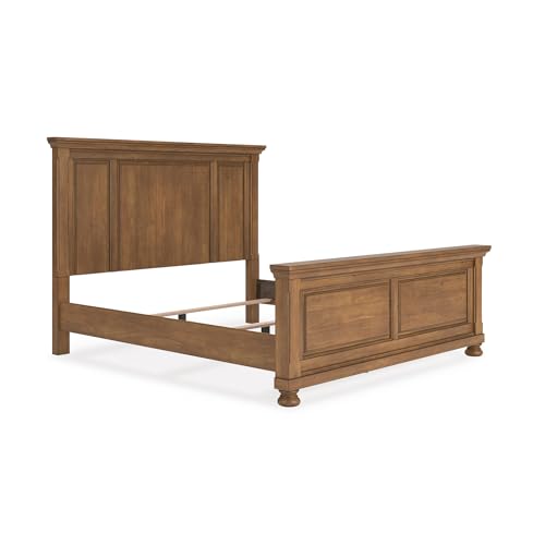 Image of Signature Design by Ashley King Panel Bed Frame, Brown Wood, Glarrison