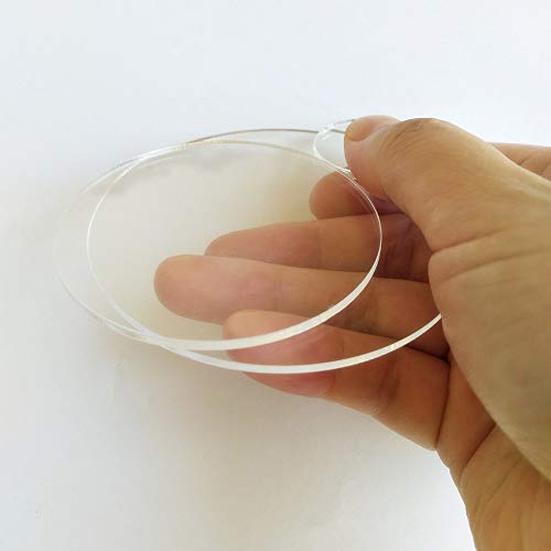 Image of 1 /12 inch Thickness Clear Acrylic Discs, PMMA Blank Clear Acrylic Round Circle, Plexiglass Laser Cut Round Circle 25PCS (Dia 4.0 inch)
