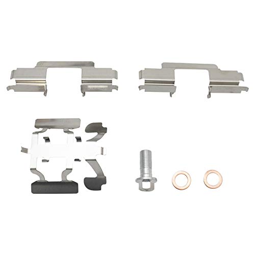 Image of TRQ Front and Rear Brake Caliper Set Zinc Coated Brackets Hardware Compatible with 2003-2005 Cadillac DeVille 2006-2011 DTS