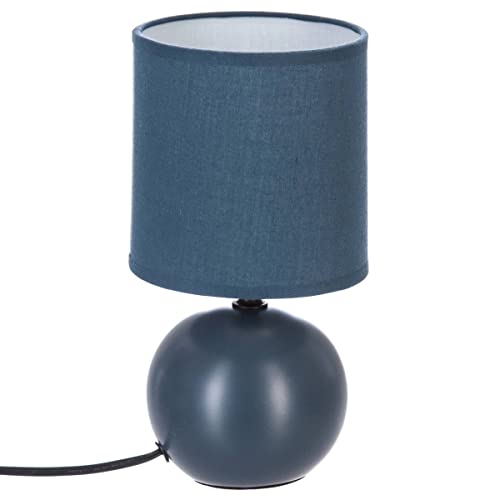 Atmosphera - Lampe Timeo bleu mat - céramique H25 cm