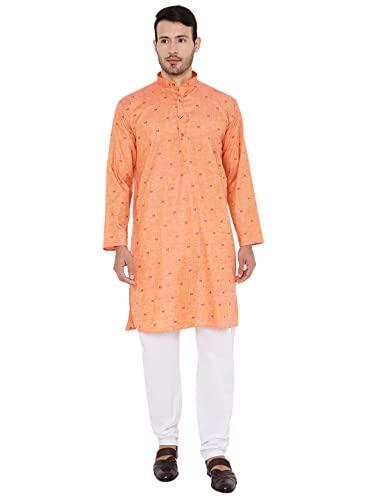 Image of Maharaja Linen Blend Kurta Pyjama Set for Men