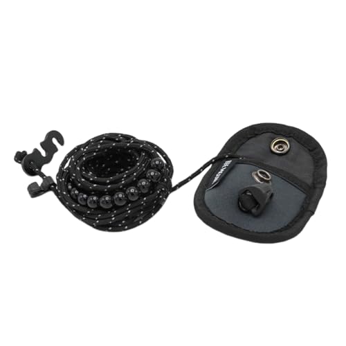 NHQZ Ausziehbare Wäscheleine Reisewäscheleine Camping Clothesline Reflektierende Doppelleine Keine Wäscheklammern erforderlich Perfekt für Camping Wandern Wohnmobil Zelt Schwarz 3m