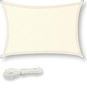 Bonsport Rechteck Sonnensegel 2x3 m Creme