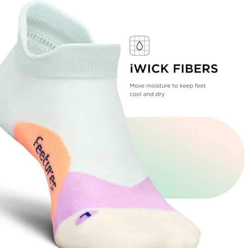 Image of Feetures Elite Light Cushion No Show Tab Sock Wave