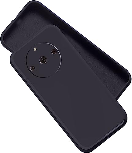 Image of A rtistque Liquid Silicone Back Cover Case for Realme 11 Pro /Pro Plus /Narzo 60 Pro 5G Matte Shockproof TPU Soft Flexible with Camera Protection - Black