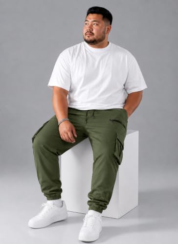 Image of INKKR Men Plus Size Cargo Pants || Plus Cargo Pants Cotton || 2XL-6XL