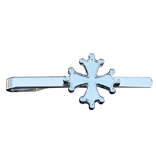 Pince à Cravate Croix d'Occitane, Fait à la Main, en Etain, Fabrication Artisanale Française