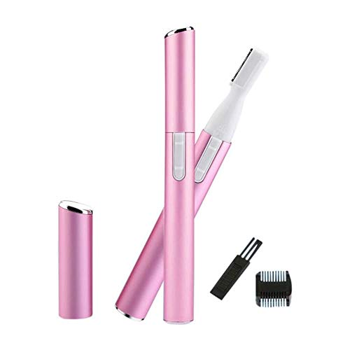LKNJLL Eyebrow Trimmer, Precision Eyebrow Razor for Women Electric Facial Hair Remover with Comb Eyebrow Epilator No Pulling Sensation Painless for Face Chin Neck Upper-Lip