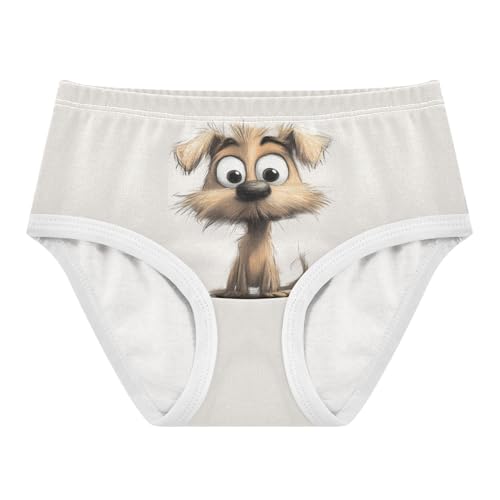 Girls' Underwear Funny Dog Cotton Stretch Comfort Toddler Panties