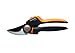 Fiskars Sécateur à lames franches avec poignée rotative pour branches et rameaux, Longueur: 22 cm, Noir/Orange, PX94, 1023628