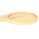 TrueCraftware- 12-1/4' x 8' Fajita Board Beech Wood- Stackable Fajita Steak Plate Base Perfect for Sizzling Meals Wood Underliner Base Restaurant Home Kitchen