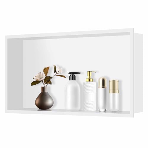 Niche de douche en acier inoxydable pour organiser une salle de bain moderne