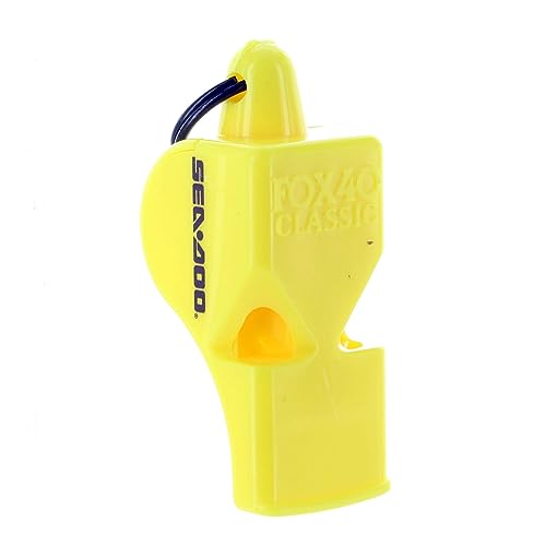 Silbato Sea-Doo amarillo sin guisante miniatura 3