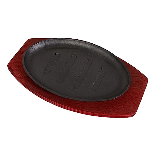 Ciieeo Ghisa Per Teppanyaki e Bbq Padella Friggere Antiaderente Per Induzione e Grigliate All Facile Trasportare e Utilizzare