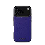 COGURE スマホケース 互換 iPhone17 Pro ケース 本革 シュリンクカーフレザー カード入れ TPUケース シンプル おしゃれ 専用ボックス付き COPC1 ブルーロワイヤル【BlueRoyale】