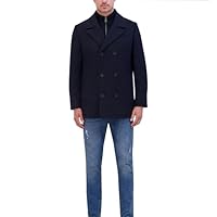 Kenneth Cole Men's Wool Top Coat, Navy