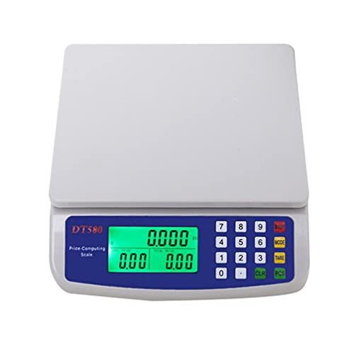 HEALLILY Electronic Price Computing Scale Digital Food Produce Weight Scale with LCD Display for Retail Outlet Store Kitchen Restaurant Market Farmer Food 30KG/ 1G