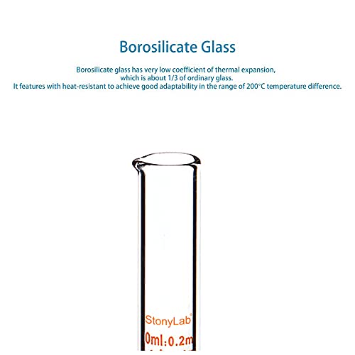 StonyLab 4 Pezzi 10 ml Cilindro Graduato in Vetro