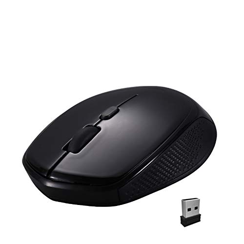 Dual Mode Wireless(Bluetooth 5.0+ USB) Computer Mouse Wireless,2.4G Optical Silent Mouse with Nano USB Receiver, 3 Adjustable DPI(Up to 1600), Cordless Mouse for Laptop PC (Black)