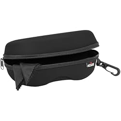 NoCry Glasses Case Hard Shell with Velvet Lining, Reinforced Zipper & Belt Clip — Protective Sunglasses or Eyeglass Case for Sunglass or Safety Glasses, Perfect Storage for Travel — For Men and Women