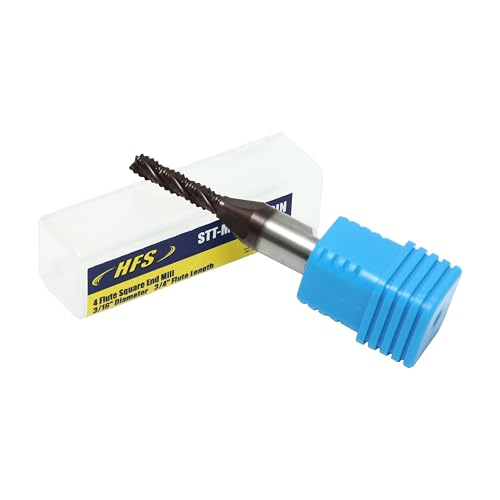 Image of HFS(R) Roughing End Mill Square End Mill 4 Flute M42 8% Cobalt TiAlN for Steel 3 /16 inch Dia.