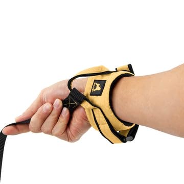 Image of Gooby Ripstop Z Wrist Band Surfer Leash - Yellow, 6 FT - Comfortable Hands Free Leash with Elastic Band for Small, Medium and Large Dogs